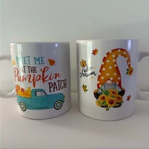 Momentum Coffee Mugs Set Of 2 "Hello Autumn"and Meet Me At The Pumpkin Patch